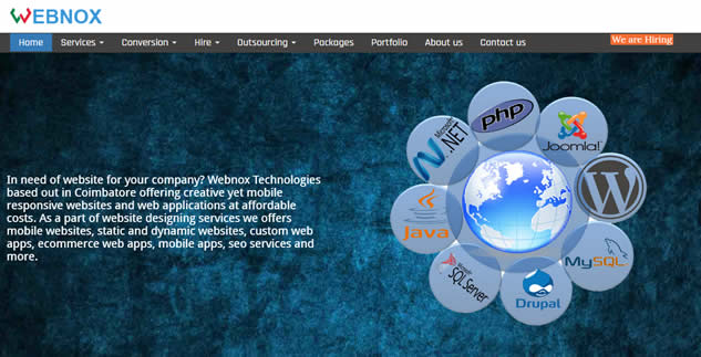Webnox Technologies - CMS Website Showcase